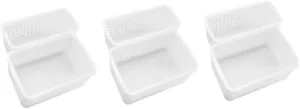 10pcs Doll House Storage Baskets Miniature Artificial Baskets for Dollhouse Accessories for Creative Play Imagination and Coordination Made of Material