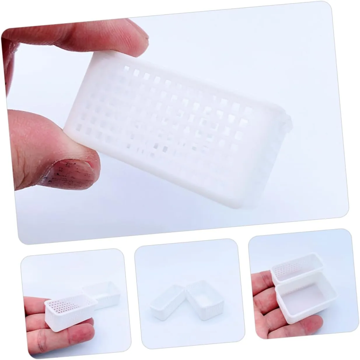 10pcs Doll House Storage Baskets Miniature Artificial Baskets for Dollhouse Accessories for Creative Play Imagination and Coordination Made of Material