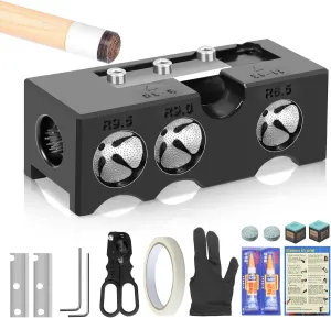 11-in-1 Pool Cue Tip Shaper, Pool Cue Tips Replacement Kit, Billiards Pool Accessories, Pool Cue Tip Tool, Pool Cue Tips Repair Tool for Replacement and Shaping Cue Tips