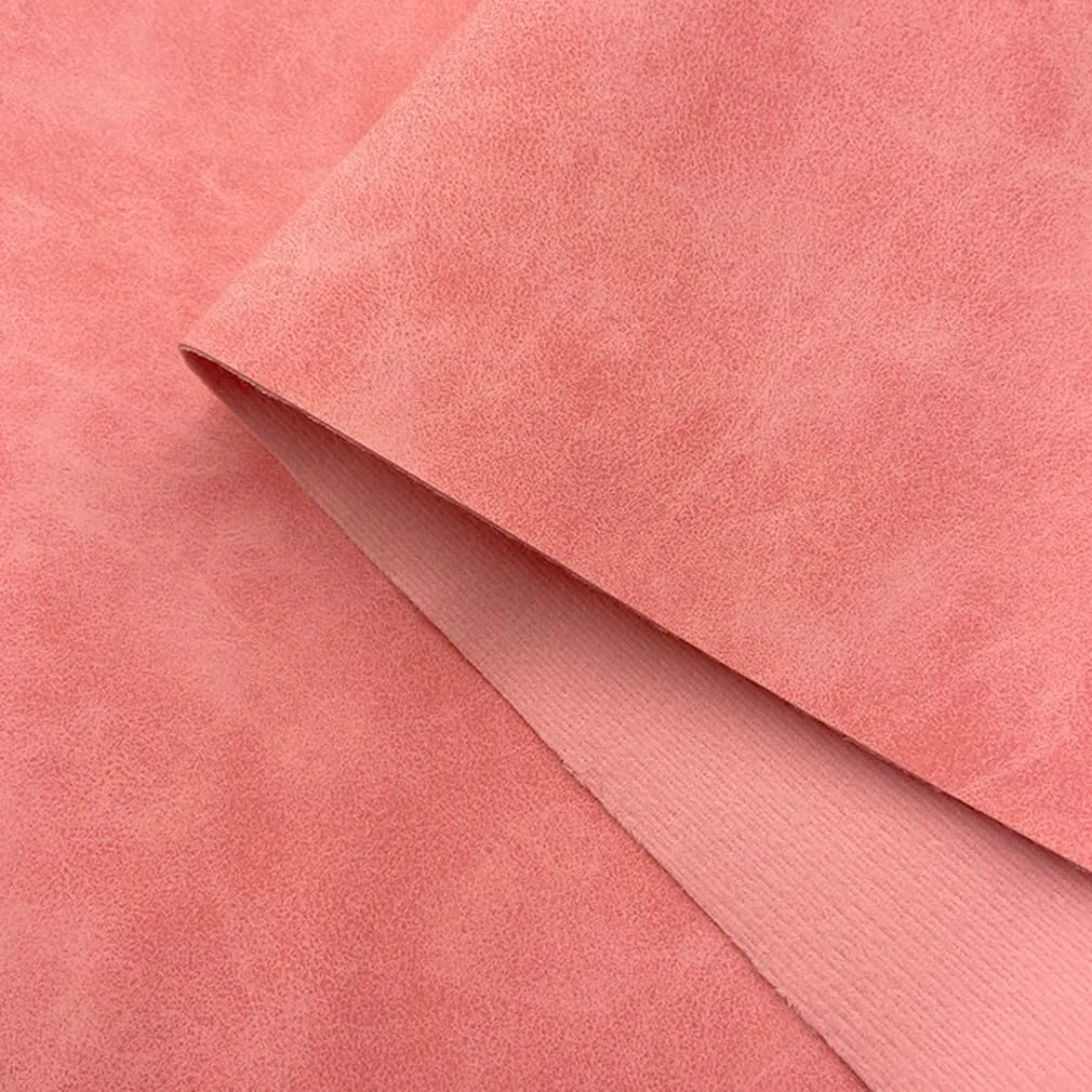 12" x 54" Soft Vegan Synthetic Faux Leather Fabric for DIY Crafts, Smooth Suede Craft Leatherette PU Fabric for Keychains Hairbows Projects Pink