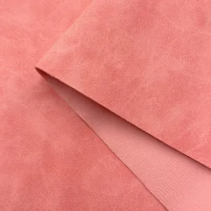 12" x 54" Soft Vegan Synthetic Faux Leather Fabric for DIY Crafts, Smooth Suede Craft Leatherette PU Fabric for Keychains Hairbows Projects Pink