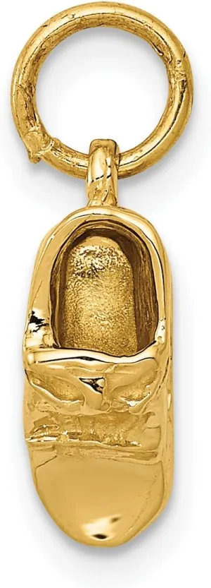 14k Yellow Gold Single Baby Shoe Charm
