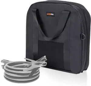 15 Inch Jumper Cable Bag, Heavy Duty Storage Bag, Water Resistant Organizer for EV Charging Cables, Cords and Hoses (Black)