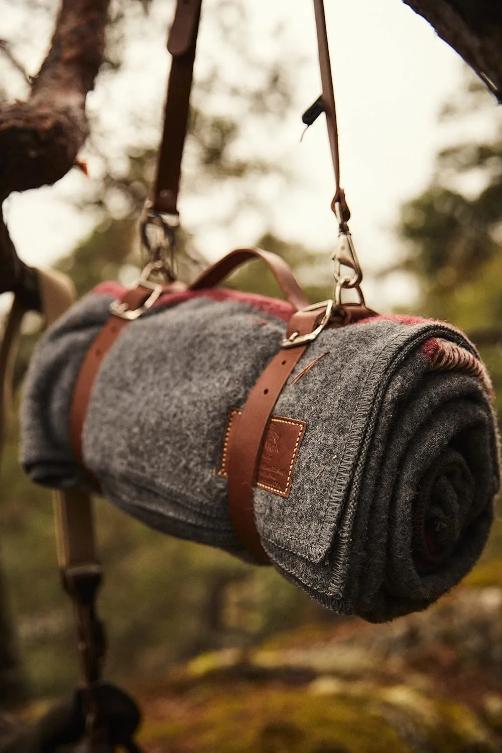 1844 Helko Werk Germany Waxed Canvas Bedroll & Swiss Army Blanket Bundle - Camping Bedroll with Leather Straps and Zipper - Waterproof Portable Bed (Blanket   Bedroll Field Tan) #F8761TB