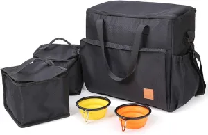 1set Large Capacity Dog Tote Bag Outdoor Dog Treat Carries Puppy Crossbody Bag with Foldable Bowl Pet Supplies