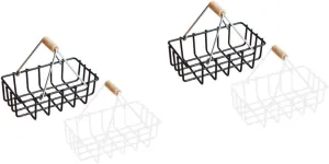1set Miniature Basket Models Dollhouse Decorative Mini Storage Baskets for Mini House Adornments Material Realistic Design Present for Craft Collectors and Teens 2pcs