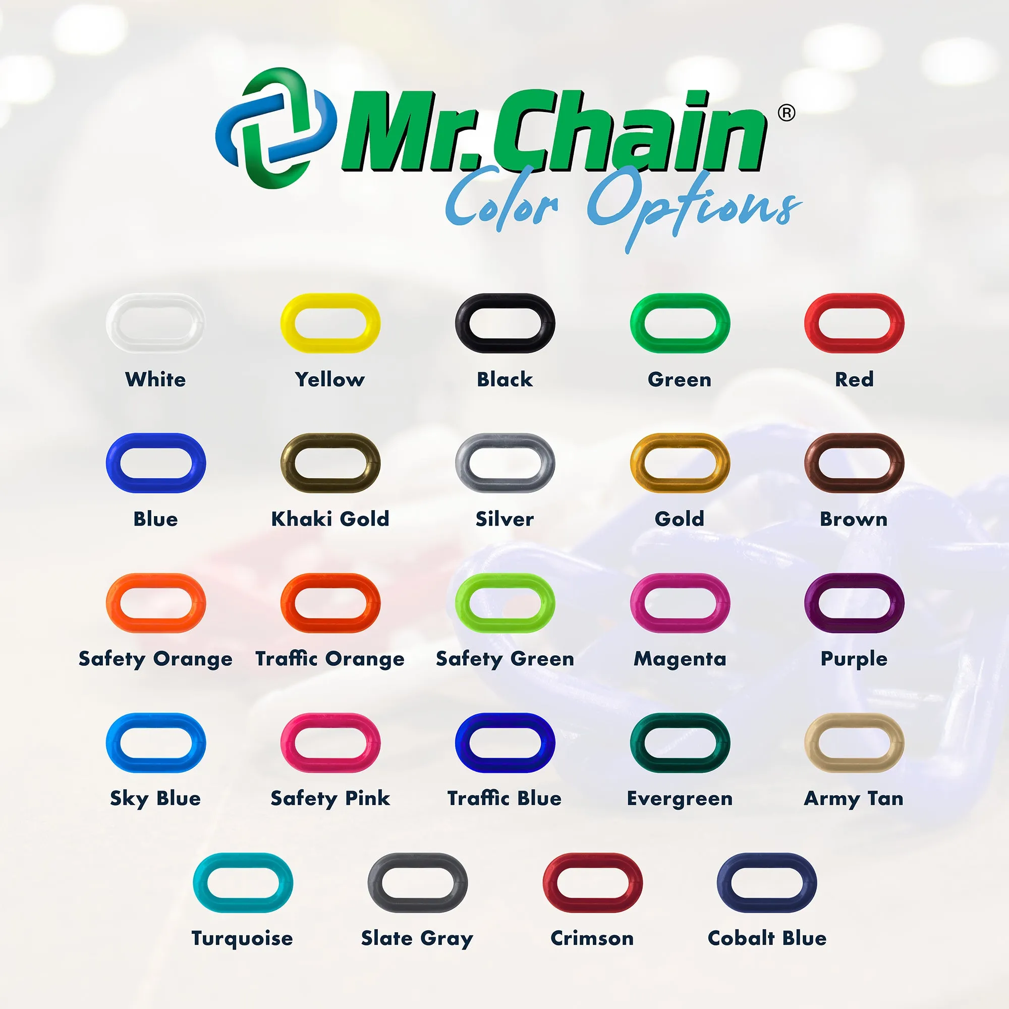 2 Inch Heavy Duty Plastic Chain (Pail, 65 Feet)