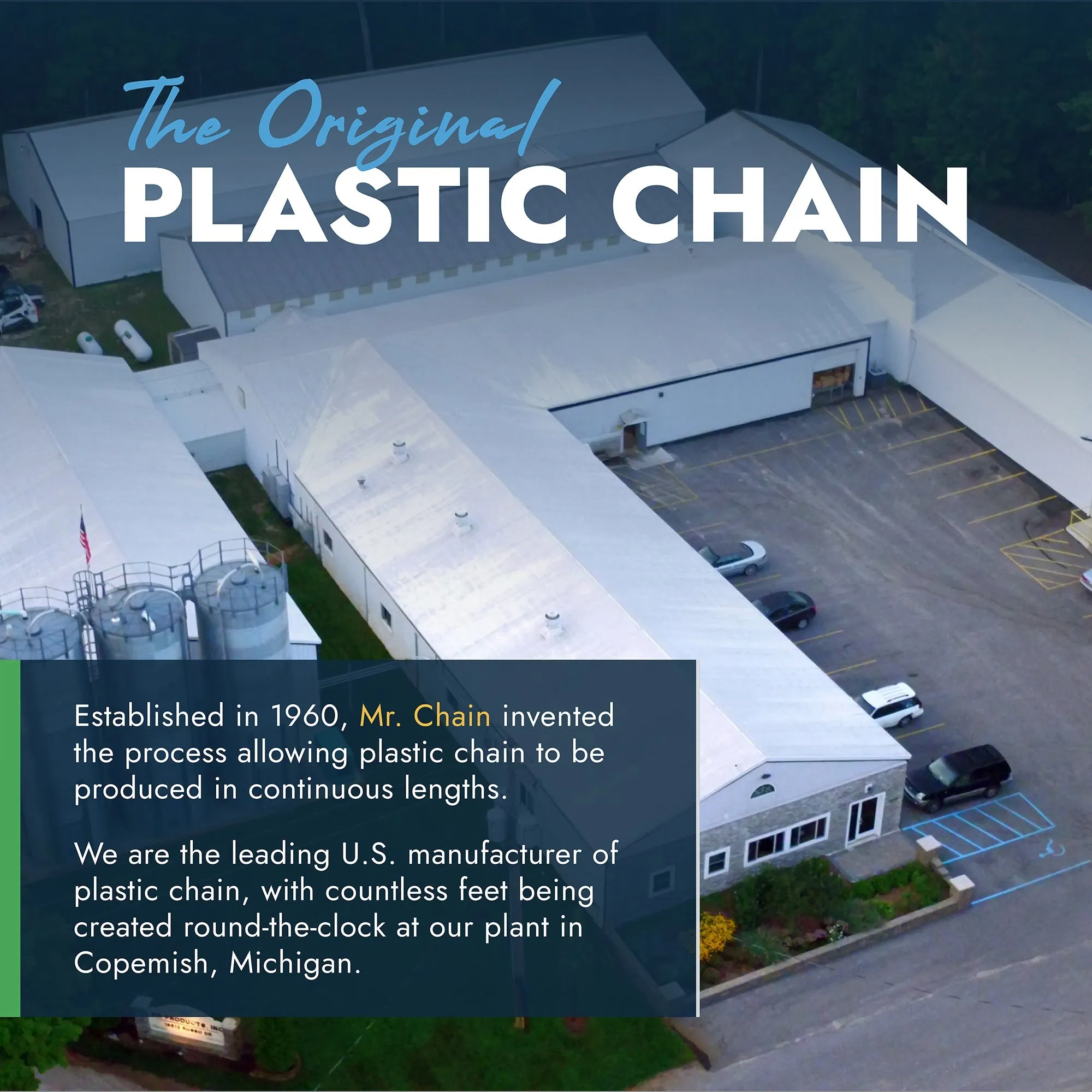 2 Inch Heavy Duty Plastic Chain (Pail, 65 Feet)