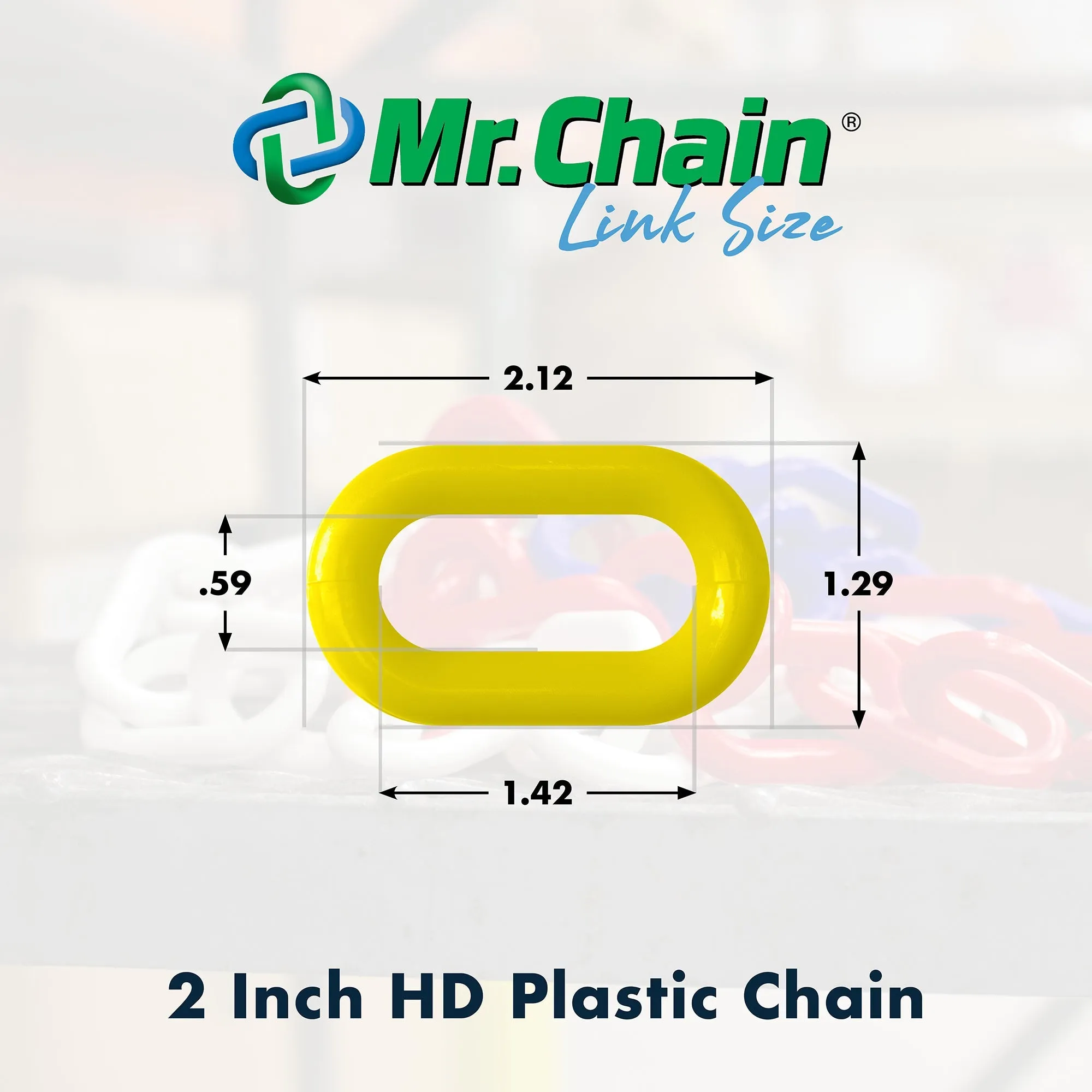 2 Inch Heavy Duty Plastic Chain (Pail, 65 Feet)