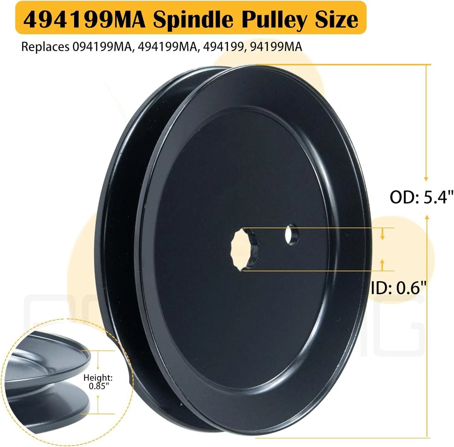 2 Pack 1001200MA Spindle Assembly with 494199M Pulley Replaces Murray 1001200MA Jackshaft Assembly Murray 1001200 7601127MA 1001194MA 721447 726958 726959 for Murray 42 inch Deck Spindle