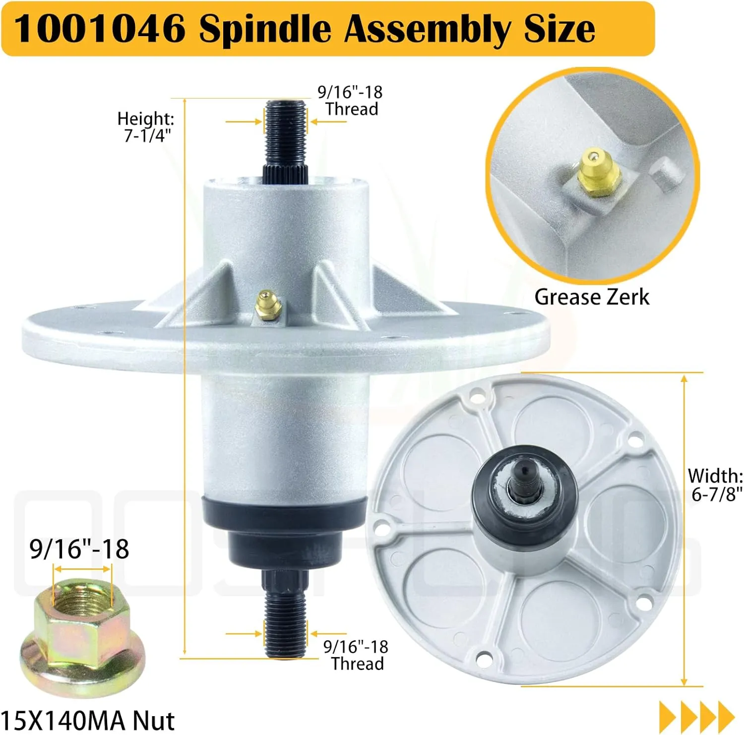 2 Pack 1001200MA Spindle Assembly with 494199M Pulley Replaces Murray 1001200MA Jackshaft Assembly Murray 1001200 7601127MA 1001194MA 721447 726958 726959 for Murray 42 inch Deck Spindle