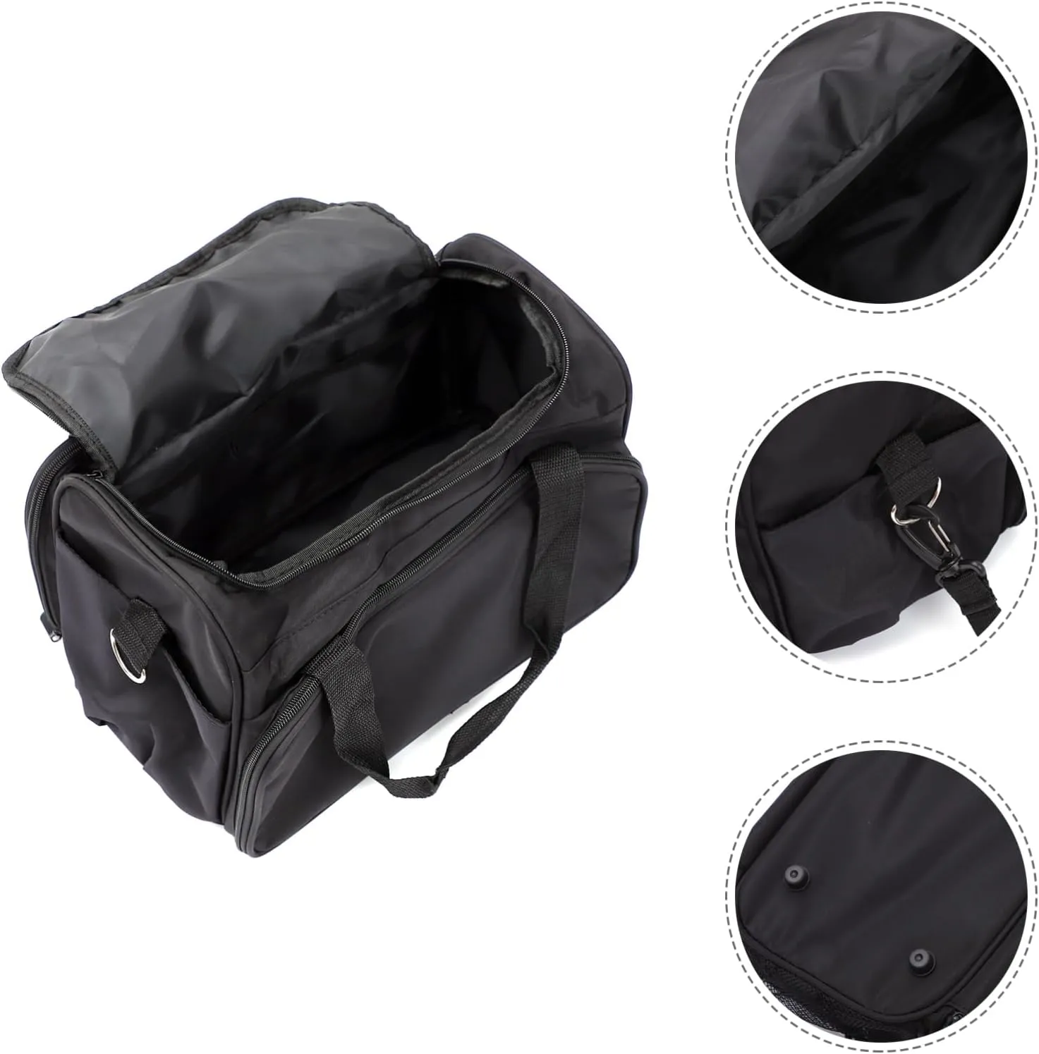 2 Pcs Hairdressing Kit Handbags Travel Makeup Kit Large-Capacity Cosmetic Organizer Hairdressing Set, Black, 33X22X19.5CM