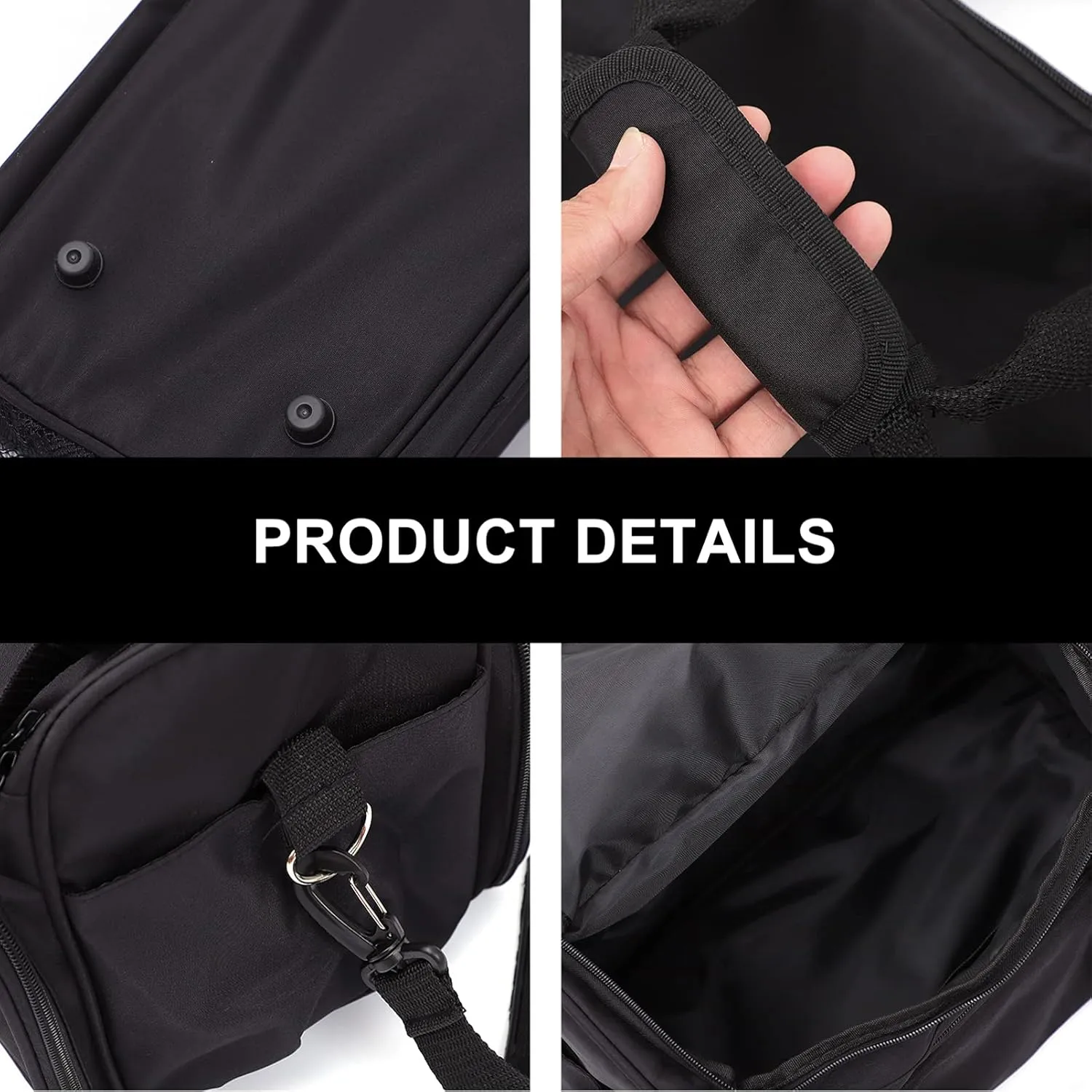 2 Pcs Hairdressing Kit Handbags Travel Makeup Kit Large-Capacity Cosmetic Organizer Hairdressing Set, Black, 33X22X19.5CM