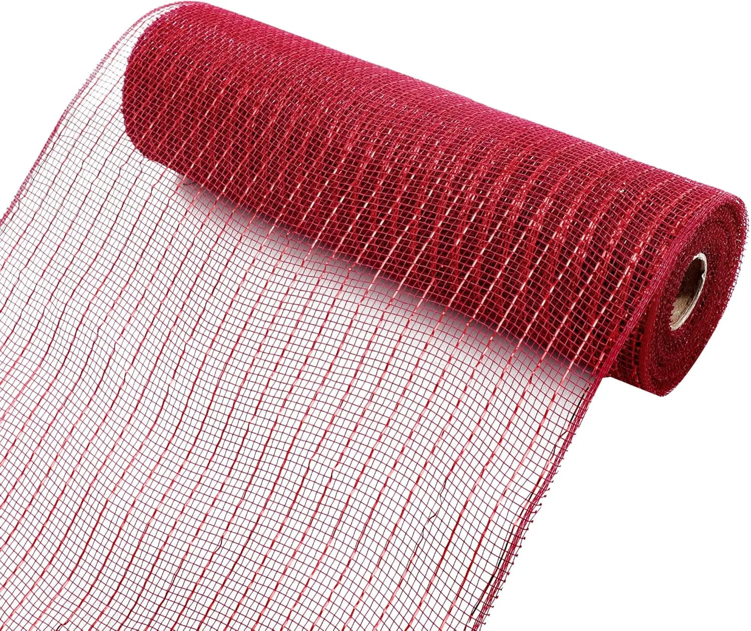 2 Rolls Burgundy Deco Mesh Ribbon 10 in x 30 ft, Metallic Deco Mesh Rolls for DIY Deco Wreath Supplies Holiday Decorating Christmas Tree Halloween Decoration Gift Wrapping,Floral