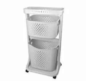 2-Tier Plastic Storage Basket