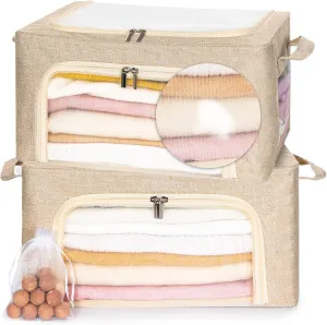 22L Cashmere Sweater Storage Bag And Natural Cedar Ball | BREATHABLE Cashmere Protection Pouch Friendly For Merino Wool/Knit Sweater Storage for Closet Shelf Stackable Knitwear Wool Clothes Organizer