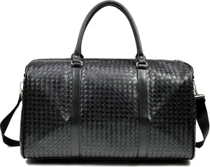 27L Small Travel Duffle Bag Weekender Bags for Women and Men with Shoe Compartment Foldable Waterproof Toiletry Bag Hospital Bags for Labor and Delivery Gym Bag (Black)