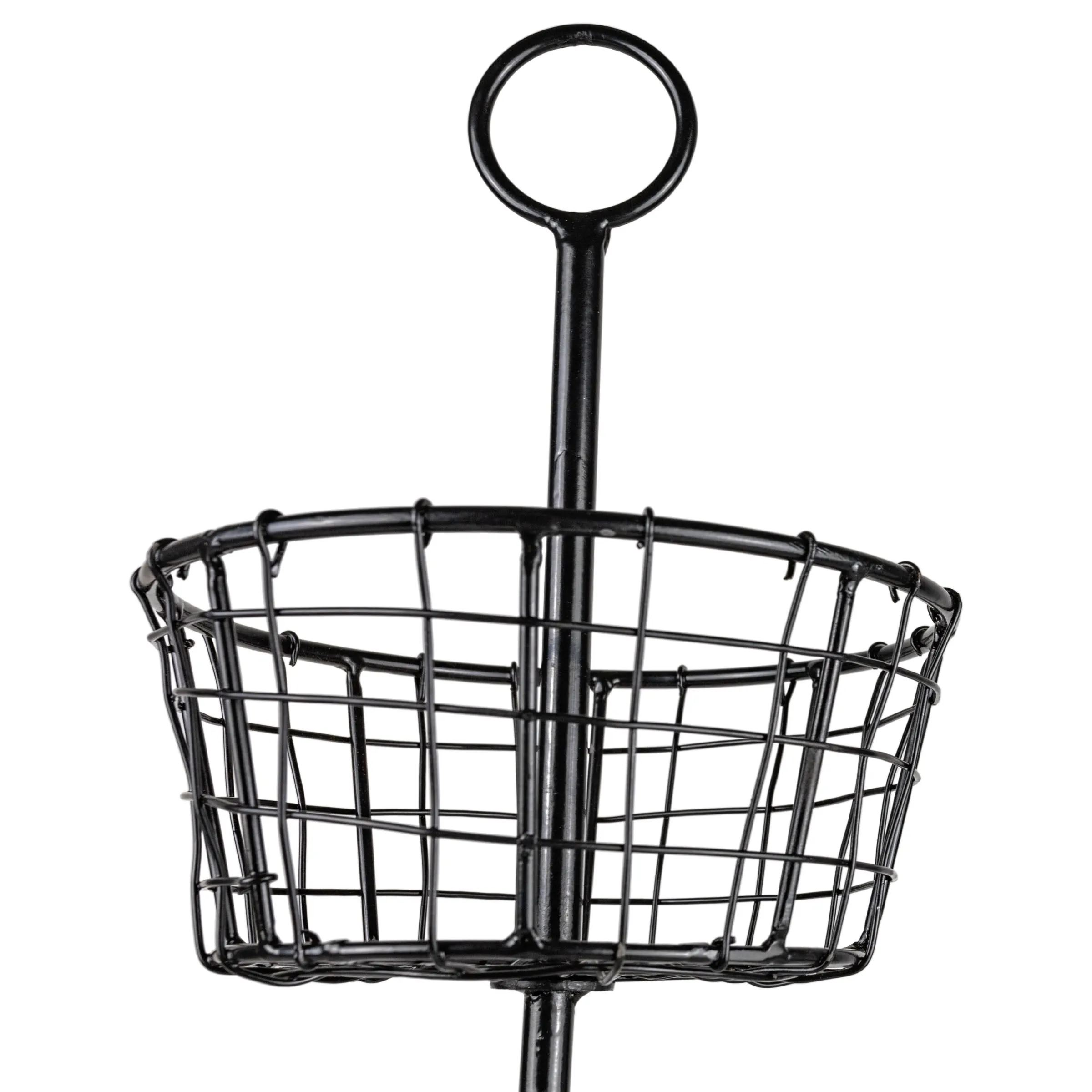 3 TIER TRAY FARMHOUSE BASKETS BLACK METAL (MIN 2)