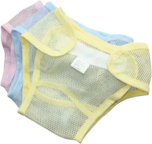 3PCS Training Pants Summer Washable Potty Underwears for Infants Breathable Reusable Nappy Diapers for Potty Training Size 100    