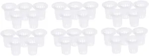 3sets Hydroponics Baskets Plant Net Cups Plastic for Hydroponic/aquaponics/Orchid Growing Slotted Mesh Design 10pcs*3