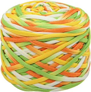 400g T-Shirt Yarn Elastic Fabric Crochet Cloth Yarn for Crochet, 130 Yards Spaghetti Knitting for Hand Bag Basket Cushion Crocheting Projects,Home Decor 01