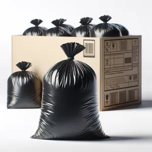 42×48, RS X-Strong Black Garbage Bags, 100/cs