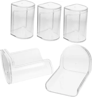 4pcs Doll Stands Display Case for Collectibles Miniature Figurine Display Box Action Figure Display Stand Sealed Doll Box
