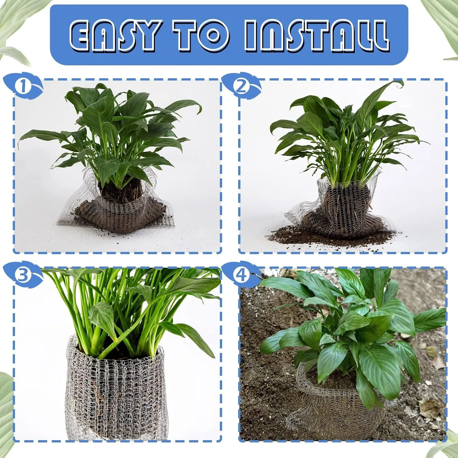 5 Pcs 5 Gallon Root Guard Gopher Proof Wire Basket Mole and Vole Mesh Wire Baskets Underground Stainless Steel Wire for Plants Root Protection