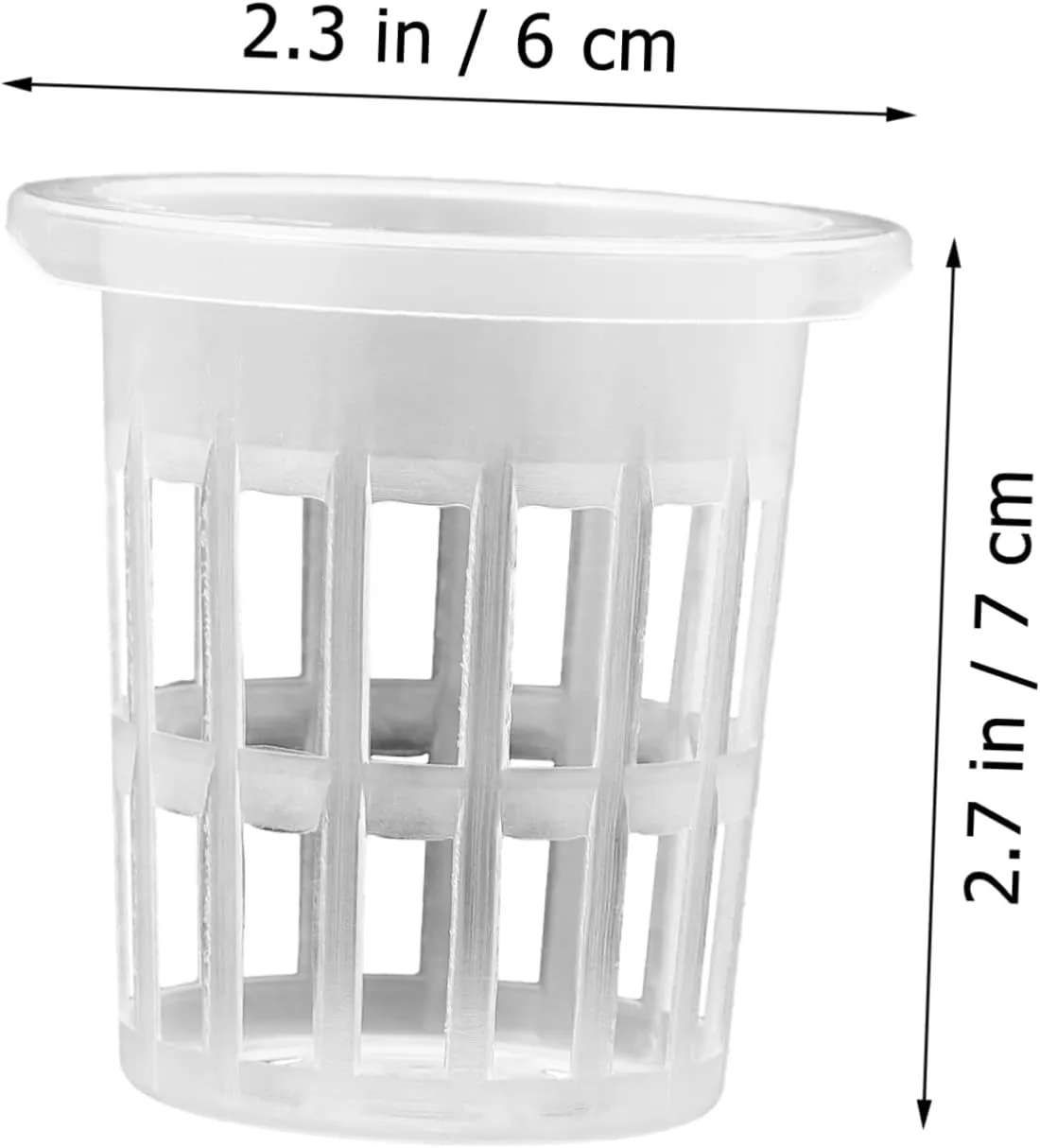 50 Pcs Plant Starter Trays Hydroponic Nursery Baskets for Orchids Peppers Soilless Cultivation Slotted Net Cups