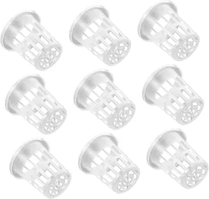 50 Pcs Plant Starter Trays Hydroponic Nursery Baskets for Orchids Peppers Soilless Cultivation Slotted Net Cups