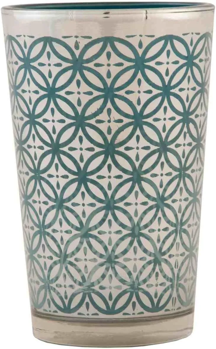 6GL1045 Clayre & Eef - Tea light with holder - Lantern - Blue ca. 2.8 x 4.3 in