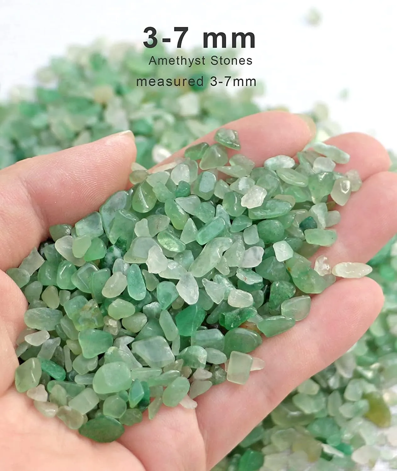6lb Green Aventurine Tumbled Chips Stone Natural Polished Pebbles Small Quartz Crystals Decorative Gravel for Potted Plants, Succulents, Cactus, Bonsai, Terrarium, Fairy Garden, DIY Project, Crafts