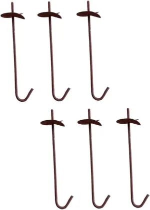 6pcs Ground Anchor Piles for Tent Greenhouse Canopies Shelter Shed Tie Down Stakes Easy Insertion