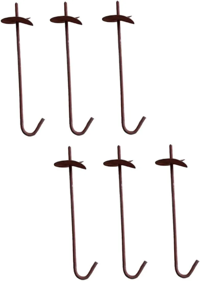 6pcs Ground Anchor Piles for Tent Greenhouse Canopies Shelter Shed Tie Down Stakes Easy Insertion