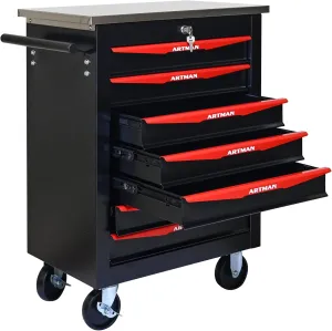 7 Drawer Tool Chest with Wheels, Rolling Tool Box Metal Tool Cart with Extra 7 Tool Storage Boxes, Tool Chest Workbench Tool Storage Cabinet for Garage Workshop Warehouse Repair Shop