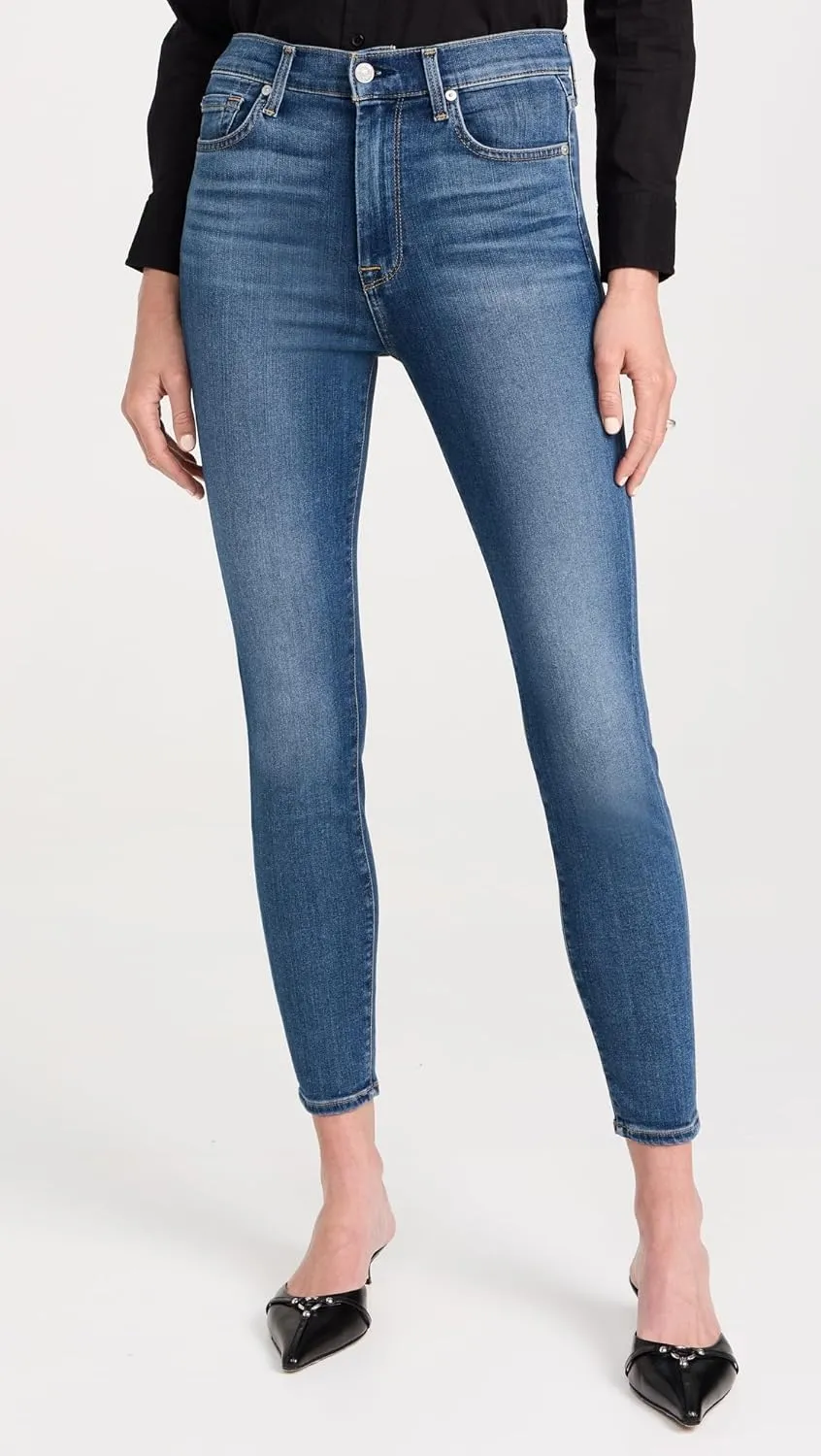 7 For All Mankind Women's High Waist Ankle Skinny Jeans