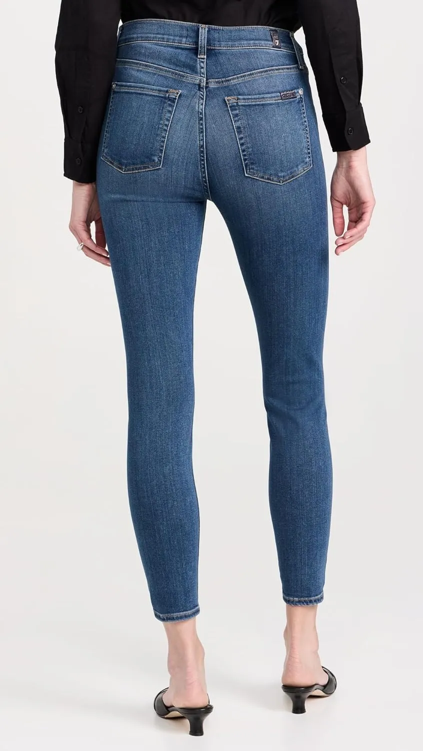 7 For All Mankind Women's High Waist Ankle Skinny Jeans
