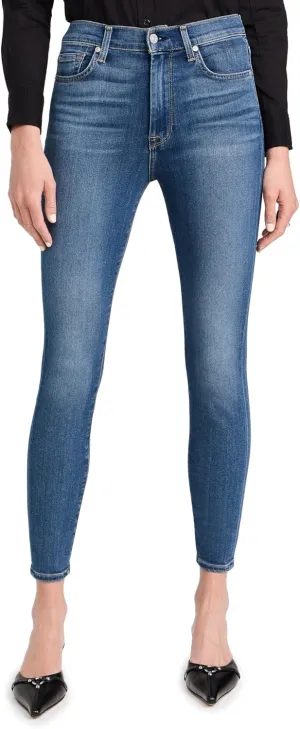 7 For All Mankind Women's High Waist Ankle Skinny Jeans