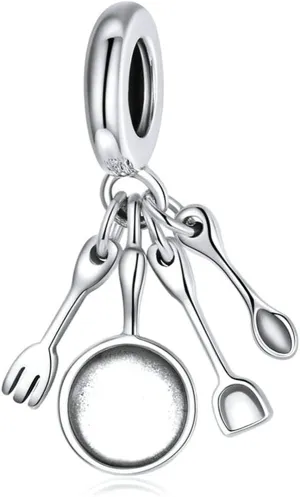 925 Sterling Silver Scissors, Mirror, Pot, Spoon, Chef, Love Charm Comb for Pandora Charm Bracelet