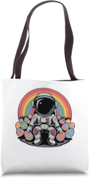 A Astronaut With Easter's Easter Day Egg Chocolate Hunting Tote Bag