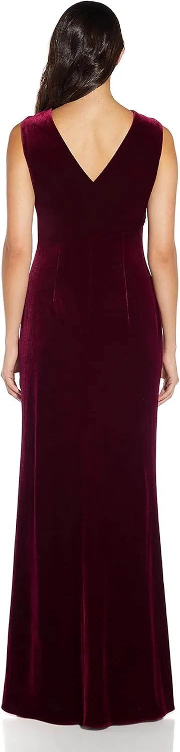 Adrianna Papell Women's Velvet Mermaid Gown