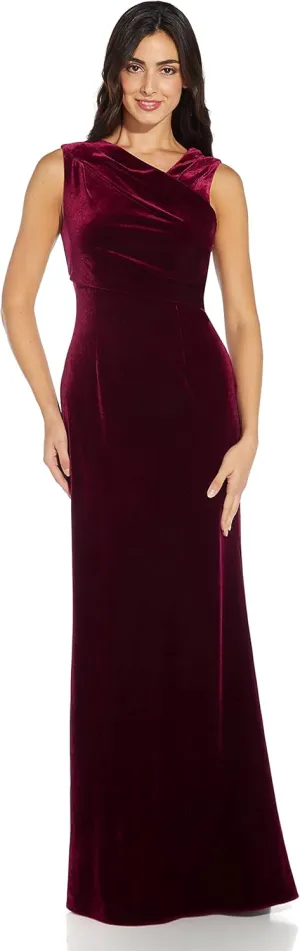 Adrianna Papell Women's Velvet Mermaid Gown