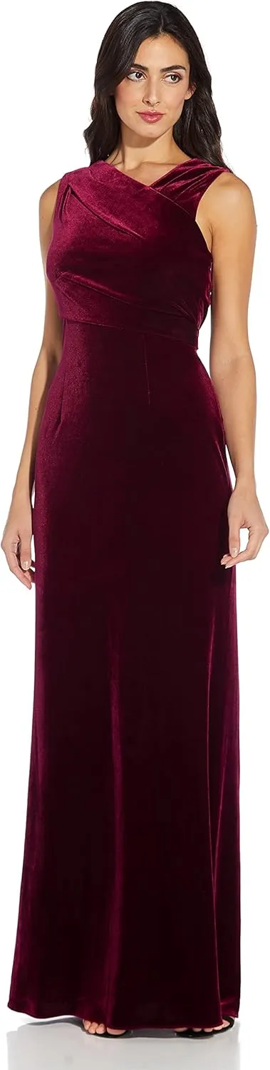 Adrianna Papell Women's Velvet Mermaid Gown