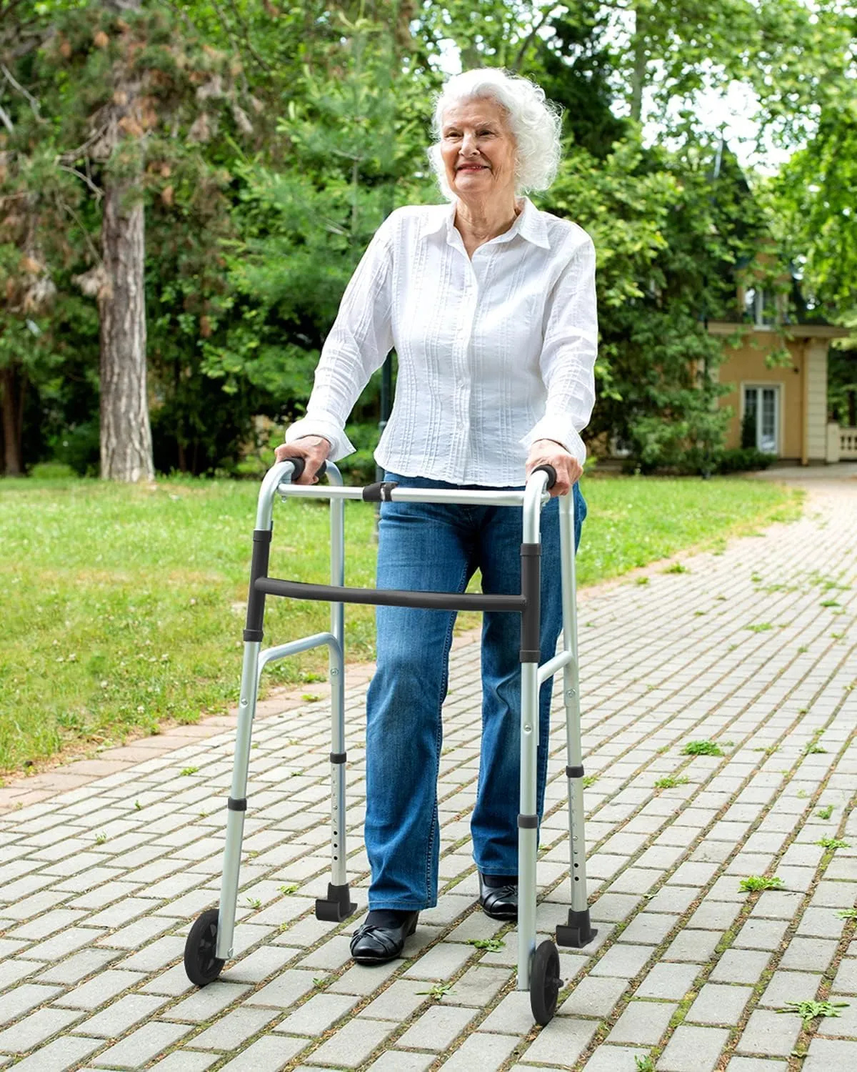 Agrish 2 Pack Walker Glide Skis, Walker Glides for Seniors, Universal Fit, Black, Tool-Free Installation