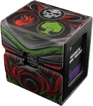 Ai Armor MTG Commander 100  Card Custom Art Deck Box With Storage (Black/Red/Green)