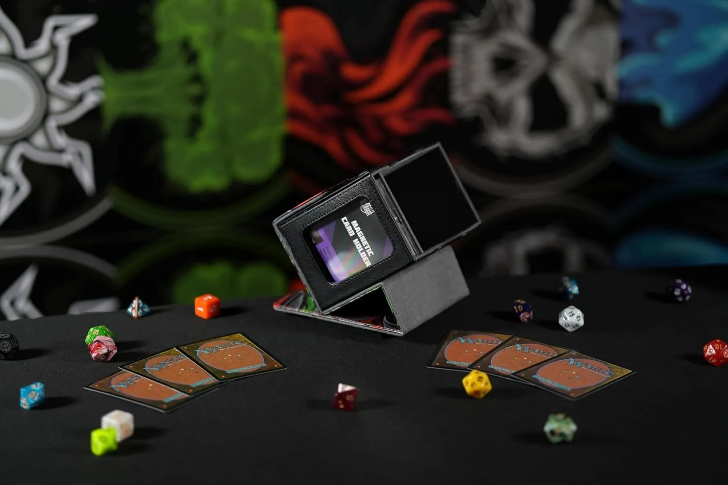 Ai Armor MTG Commander 100  Card Custom Art Deck Box With Storage (Black/Red/Green)