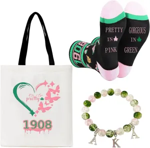 AKA Gifts for Women, Gift Set for AKA Lovers, Funny Presents With Novelty Socks, Ideal Gift for Sisters, College Lady