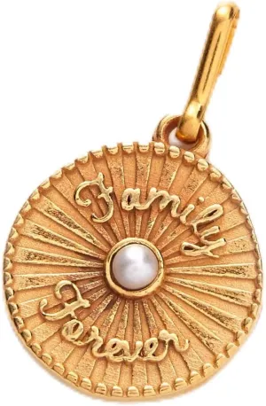 Alex and Ani CS21CHFAMFRG,Family Forever Charm,14kt Gold Over .925 Sterling Silver,White, Add-on Charms