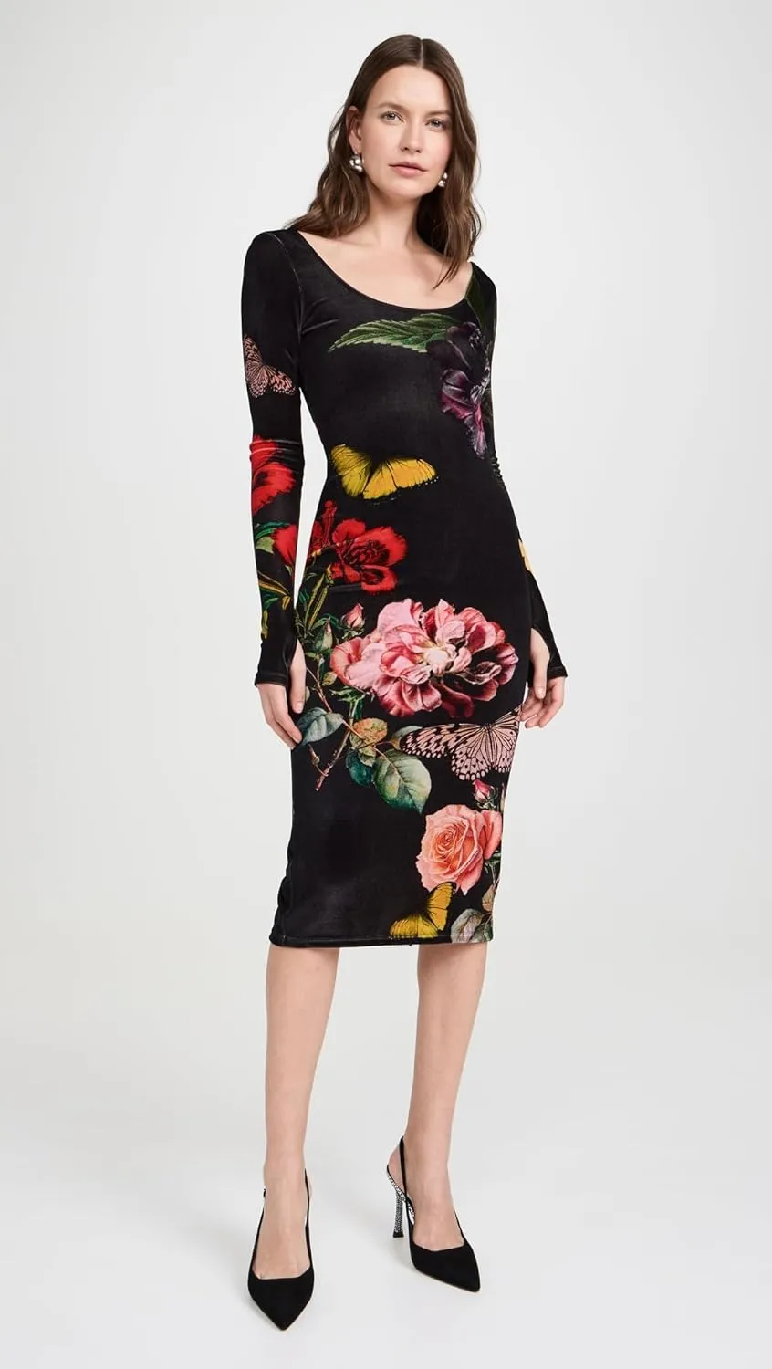 alice   olivia Women's Delora Velvet Dress