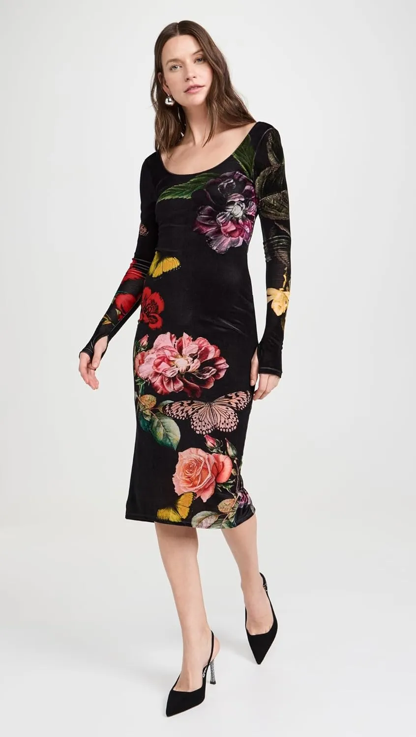 alice   olivia Women's Delora Velvet Dress